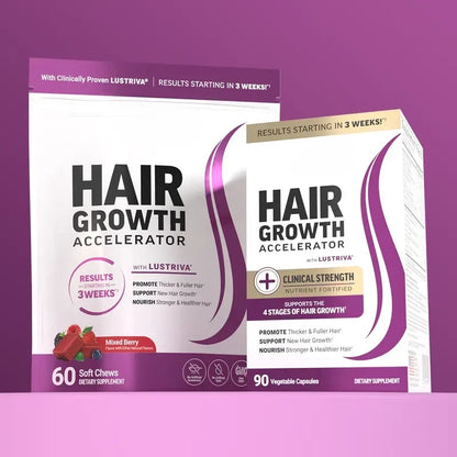 Hair Growth Accelerator – Capsules & Soft Chews, 90 Count
