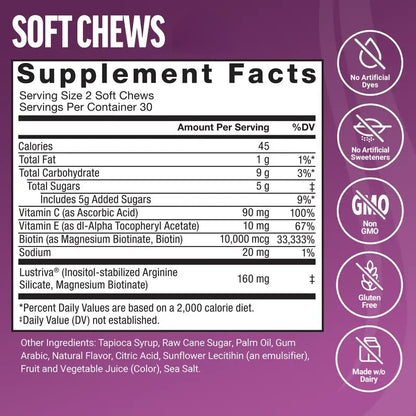 Hair Growth Accelerator – Capsules & Soft Chews, 90 Count