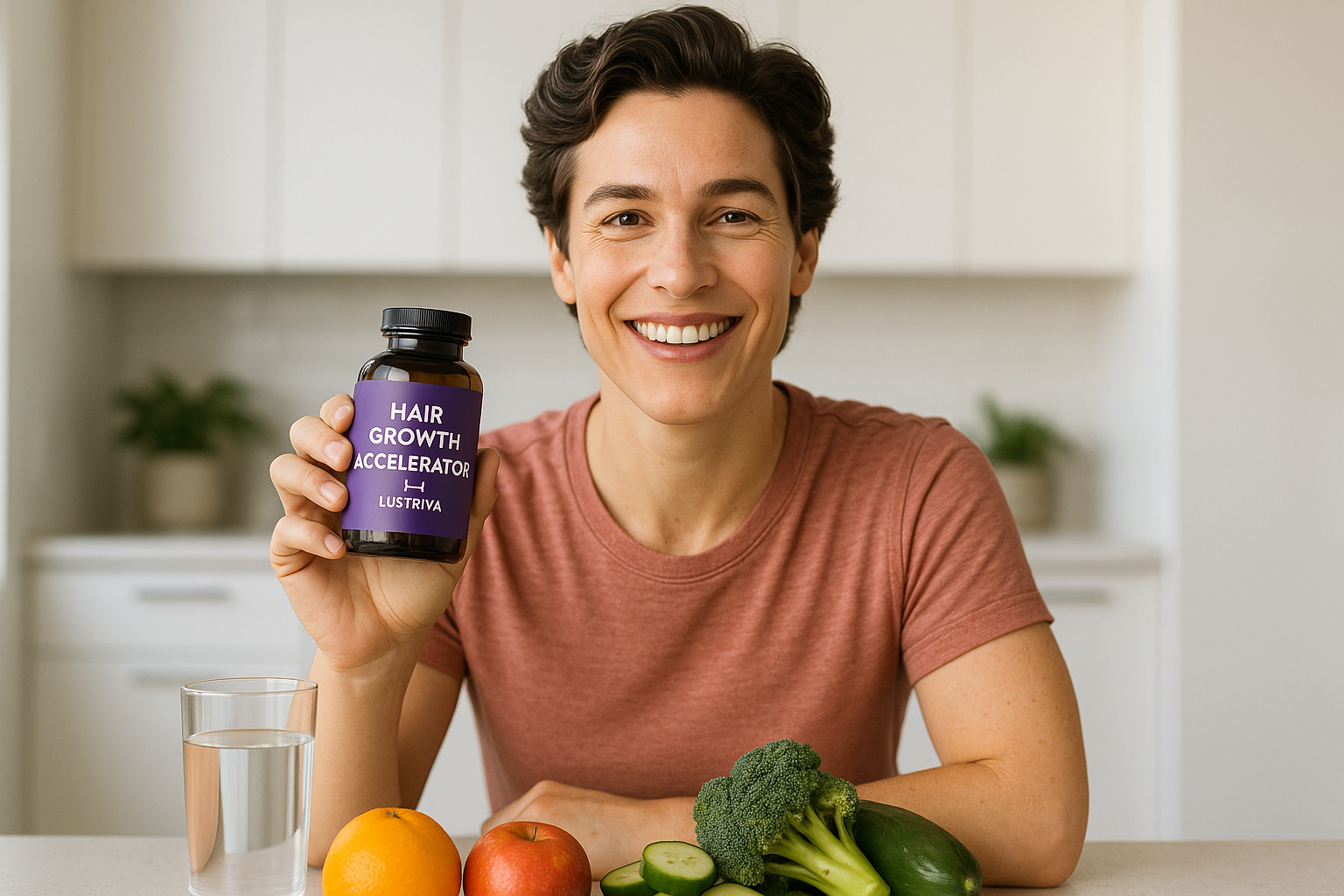 put hair growth accelerator with lustriva instead of supplement on the bottle