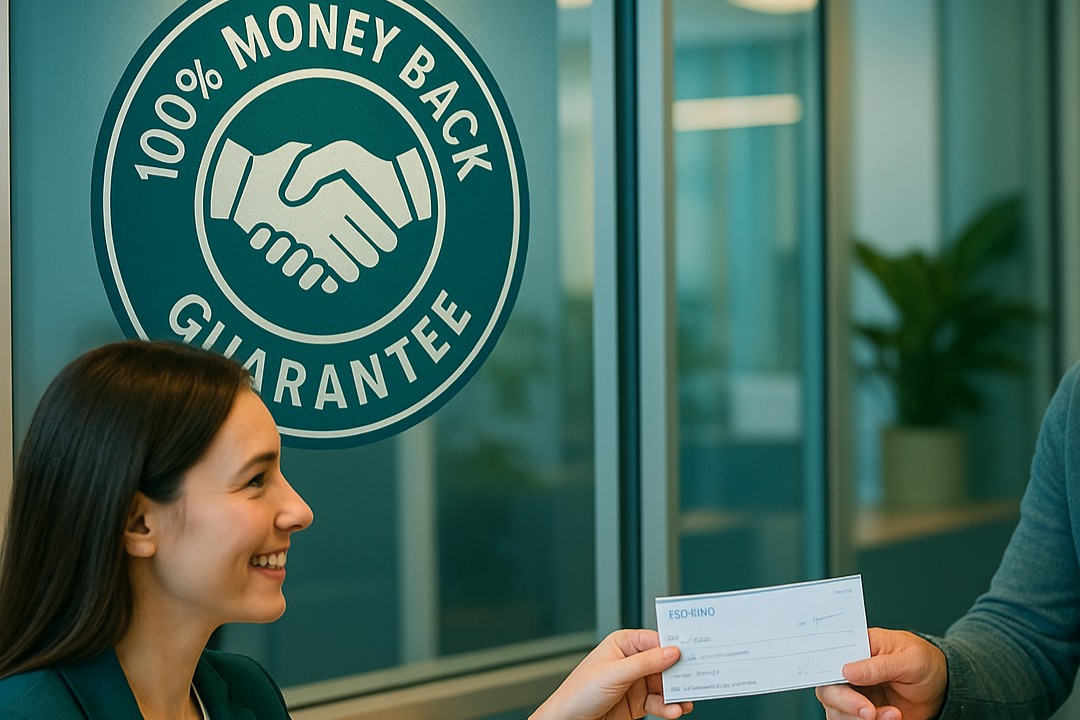 trustworthy business giving money back thru guarantee